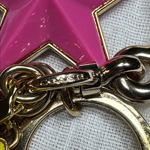 COACH STAR BAG CHARM KEY CHAIN WITH DUST BAG - Picture 7 of 10